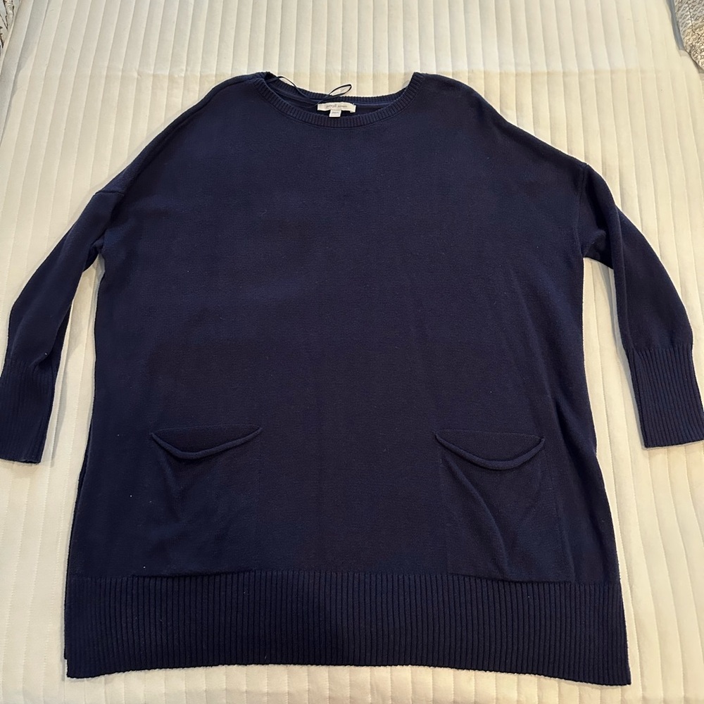 J. Jill Midnight Blue Crew Neck Sweater